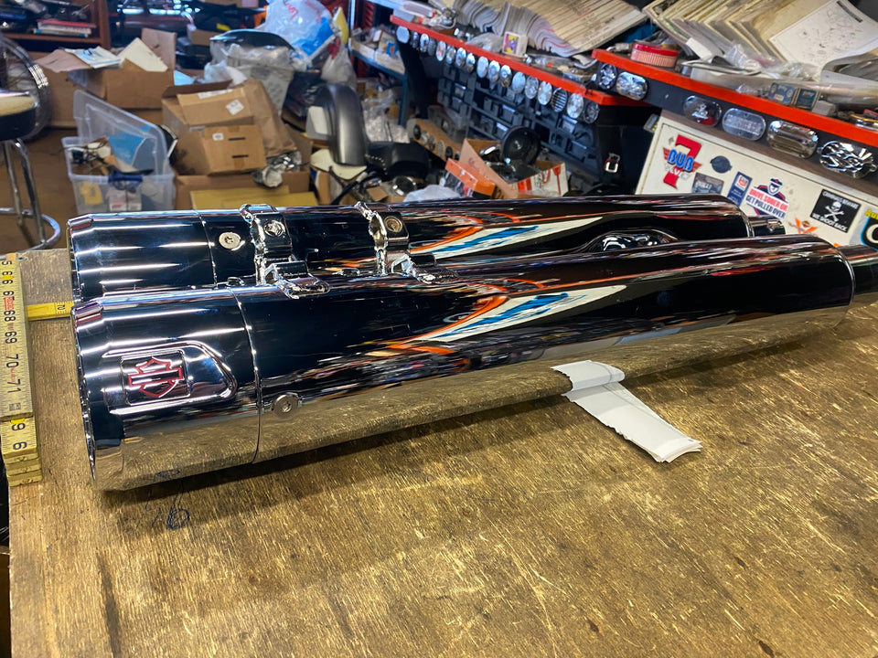 HARLEY OEM CVO SCREAMIN EAGLE SLIP ON MUFFLERS HARLEY TOURING FLH M8 FLHX GLIDE