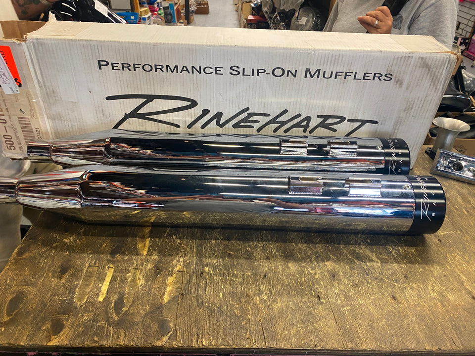 REINHART SLIP ON MUFFLERS HARLEY TOURING FLH STREET ROAD GLIDE ULTRA KING 500-01