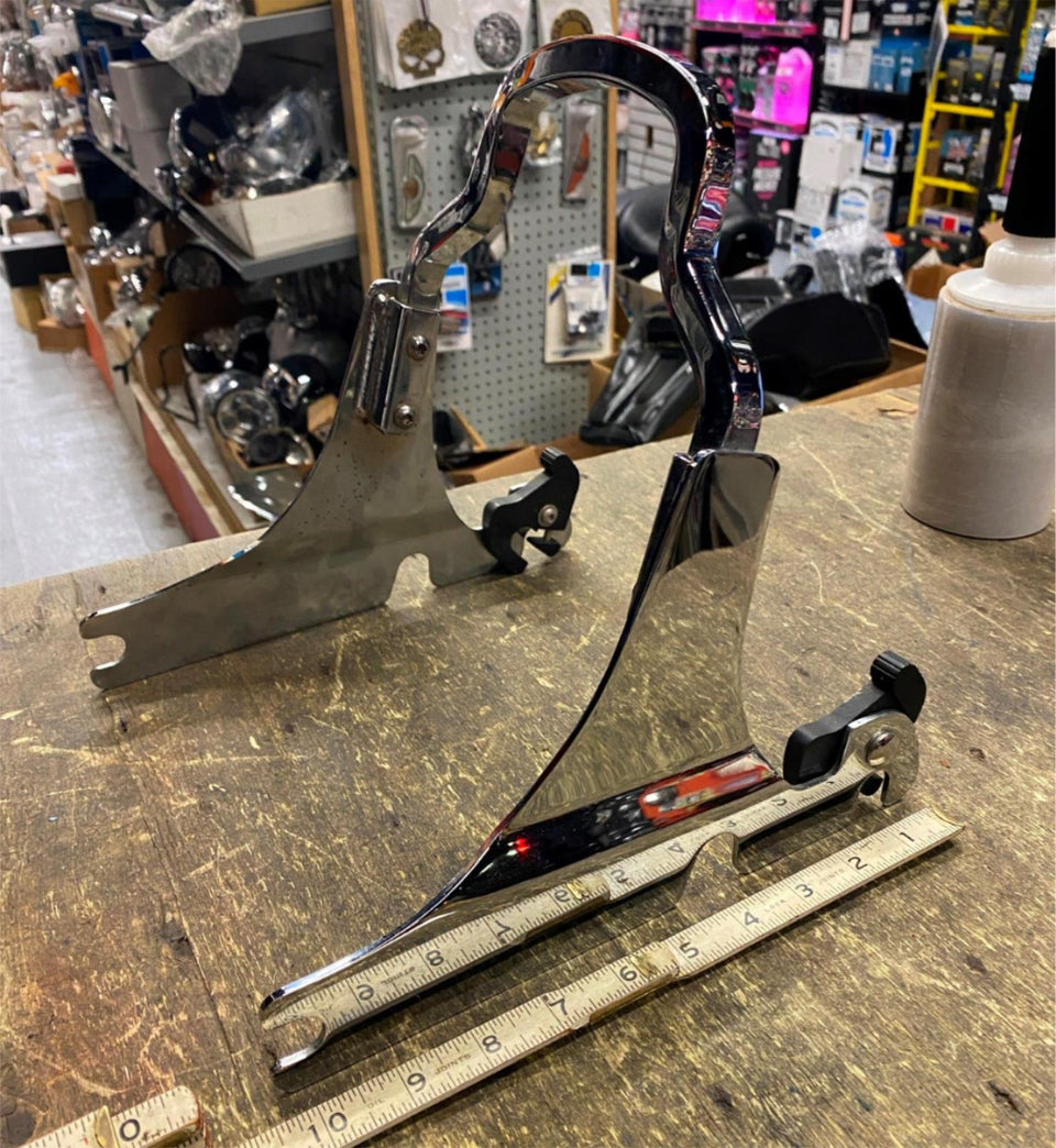 DETACHABLE SISSYBAR HARLEY HERITAGE SOFTAIL FATBOY GRAB RAIL CHROME OEM FXST FLS