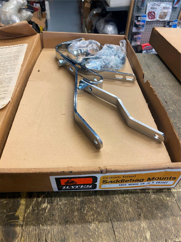 BATES NOS SADDLEBAG MOUNTING KIT BRACKETS MOTORCYCLE HONDA CB 200 VTG CLASSIC