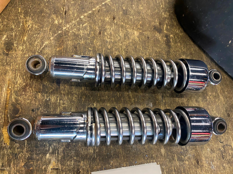 11 1/2" SHOCKS HARLEY SPORTSTER FXR OEM 883 1200 MOTORCYCLE CHROME