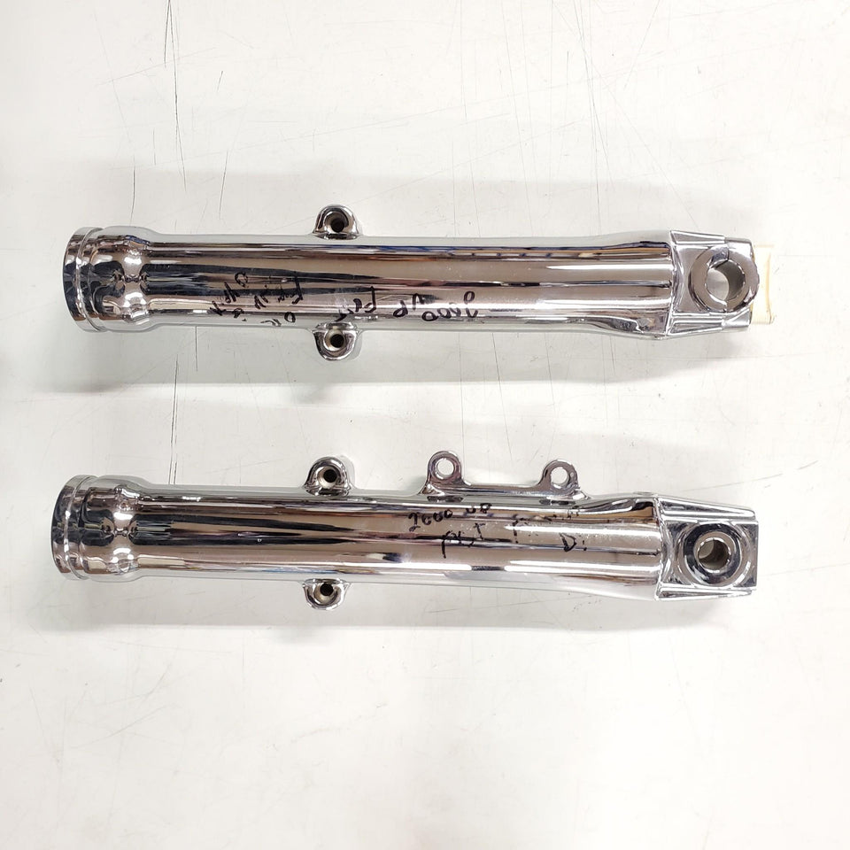 2000^ HARLEY SOFTAIL DYNA WIDE GLIDE 41MM FRONT FORK SLIDER LEGS CHROME