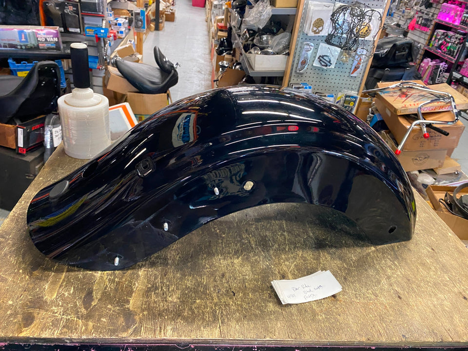 VIVID BLACK REAR FENDER HARLEY TOURING FLH ROAD STREET GLIDE 2009^ OEM NICE