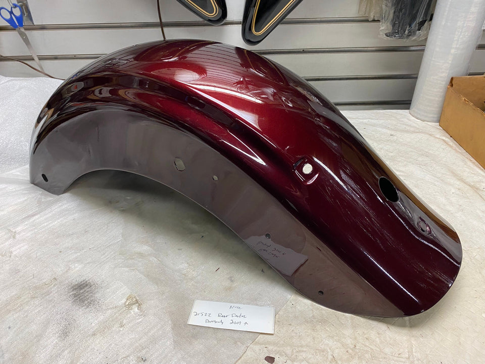 REAR FENDER BURGUNDY MAROON HARLEY FLHX ROAD STREET GLIDE BAGGER 2009^ OEM NICE