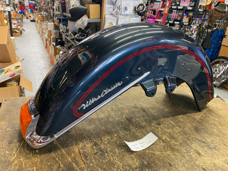FRONT FENDER BLACK PEARL HARLEY TOURING ULTRA CLASSIC STREET GLIDE ROAD KING 13<
