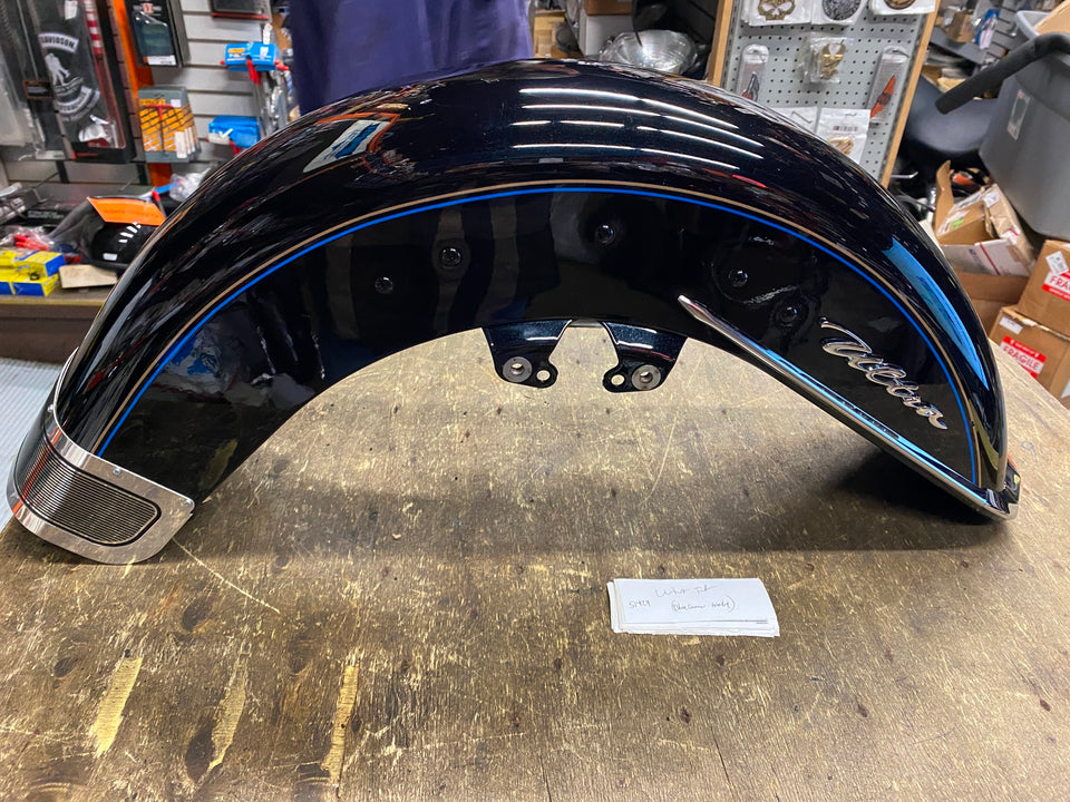 FRONT FENDER TRIM ULTRA CLASSIC HARLEY TOURING FLH GLIDE BIG BLUE PEARL BLACK 14