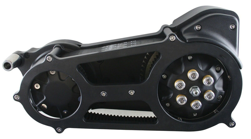 ULTIMA BLACK 2" BAGGER OPEN BELT DRIVE PRIMARY 1990-2006 HARLEY TOURING FLH FXR