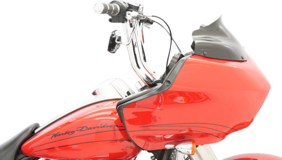 KLOCK WERKS FLARE WINDSHIELD 1998-2013 HARLEY ROAD GLIDE 8" BLACK FLTR TOURING