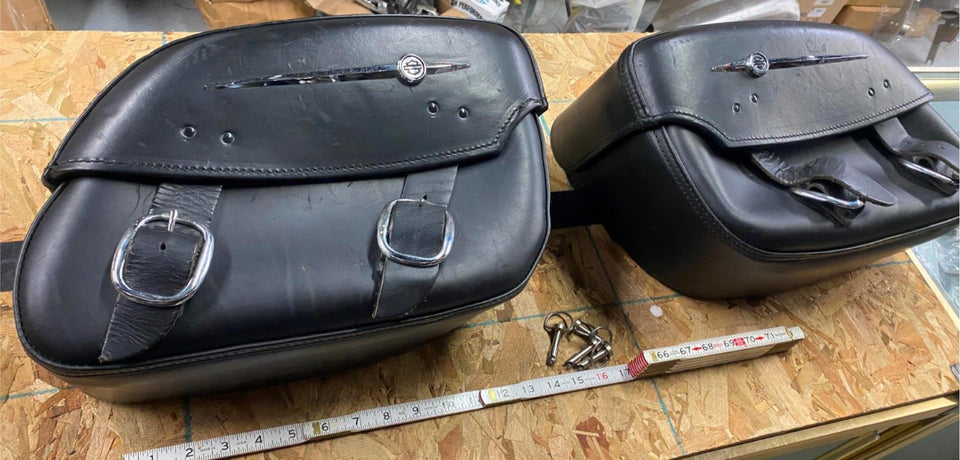 HARLEY LEATHER OEM 2000^ SOFTAIL SADDLEBAGS DETACHABLE HERITAGE FATBOY NOSTALGIA
